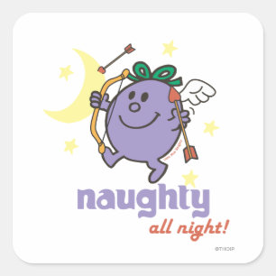 Naughty All Night! Square Sticker
