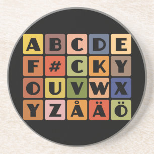 Naughty Alphabets coaster
