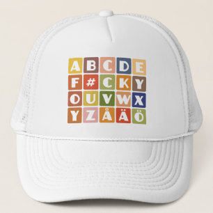 Naughty Alphabets hat - choose colour