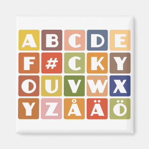 Naughty Alphabets magnet