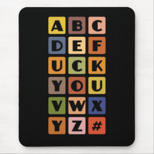 Naughty Alphabets mousepad