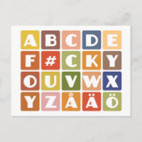 Naughty Alphabets postcard
