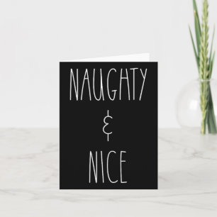 Naughty &amp; Nice Matching Family Christmas Pajam Card