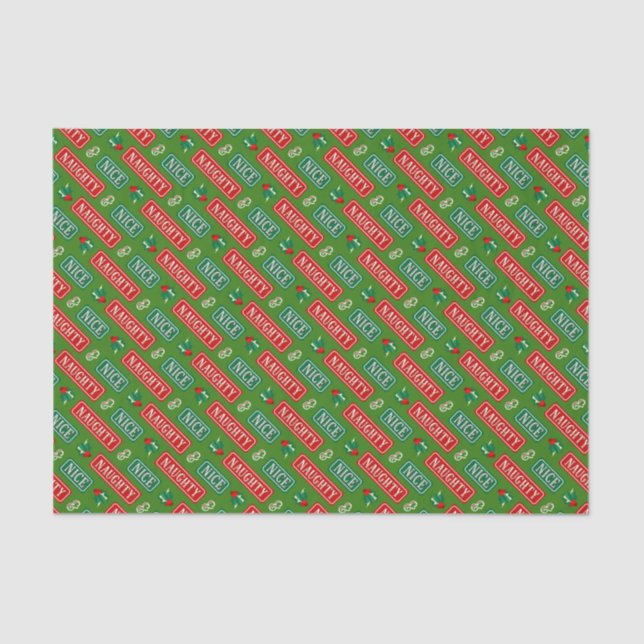 Naughty and Nice Christmas Tissue Paper (Front)