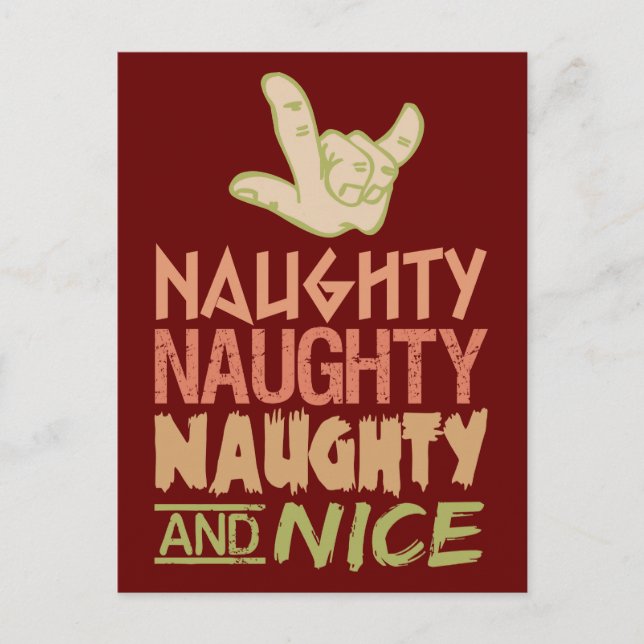 Naughty AND Nice custom postcard (Front)