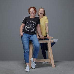 Naughty And Nice Friends Christmas T-Shirt