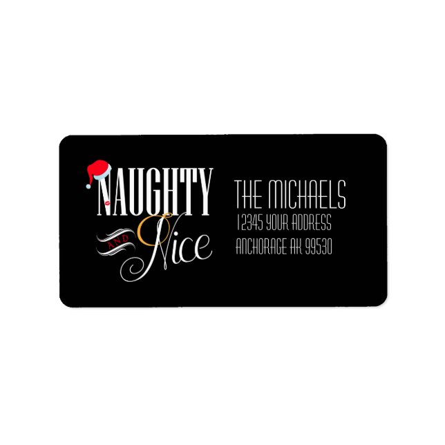 Naughty and Nice, Holiday Label (Front)