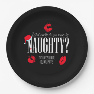 Naughty and Nice Holiday Paper Plate
