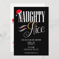 Naughty and Nice Holiday Party Invitations