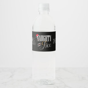 Naughty and Nice, Holiday Party Water Bottle Label