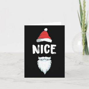 Naughty And Nice Matching Christmas Pyjamas For Ki Card