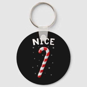 Naughty And Nice Matching Couples Christmas 1 Key Ring