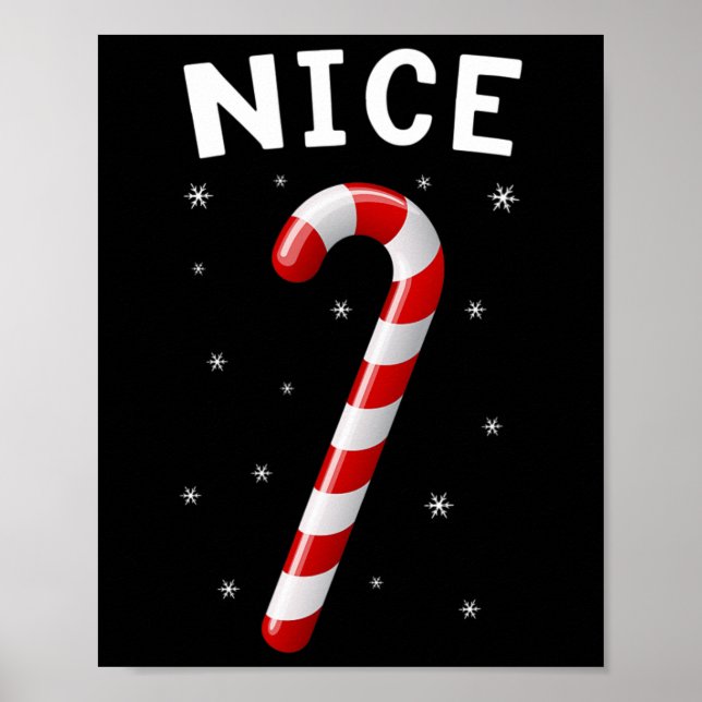 Naughty And Nice Matching Couples Christmas 1  Poster (Front)