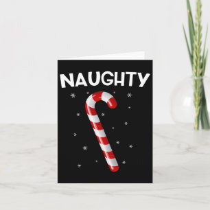 Naughty And Nice Matching Couples Christmas  Card
