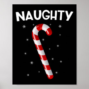 Naughty And Nice Matching Couples Christmas  Poster