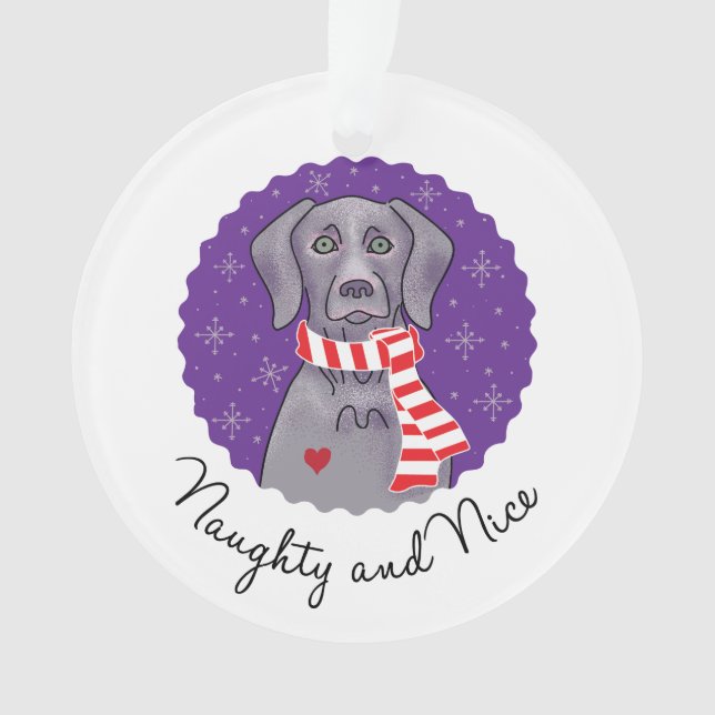 Naughty and Nice Ornament (Front)