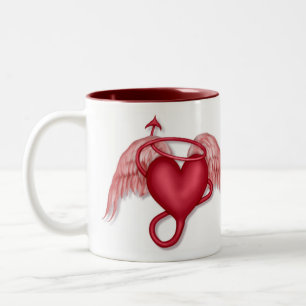 Naughty Angel Two-Tone Coffee Mug
