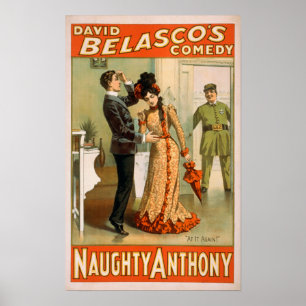 Naughty Anthony "At It Again" Theatre Poster