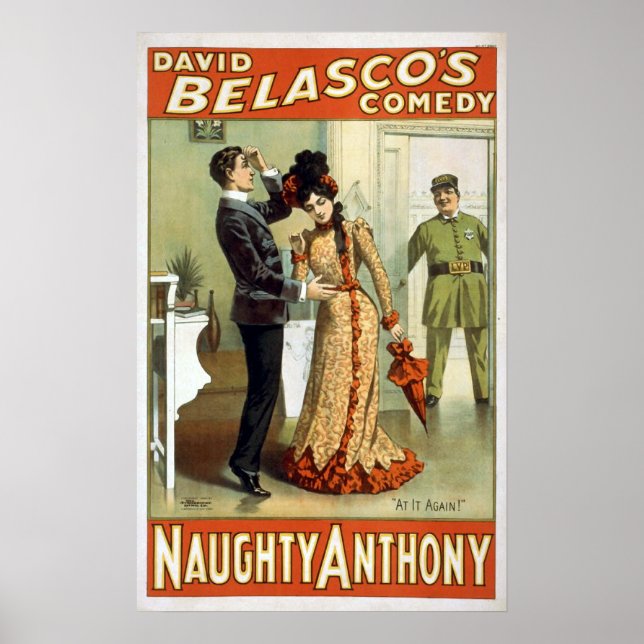 "Naughty Anthony" Vintage Theatre Poster (Front)