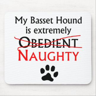 Naughty Basset Hound Mouse Pad