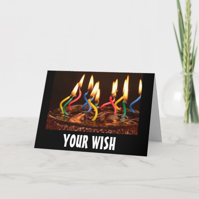 NAUGHTY BIRTHDAY CARDS, YOUR WISH IS MY COMMAND CARD (Front)