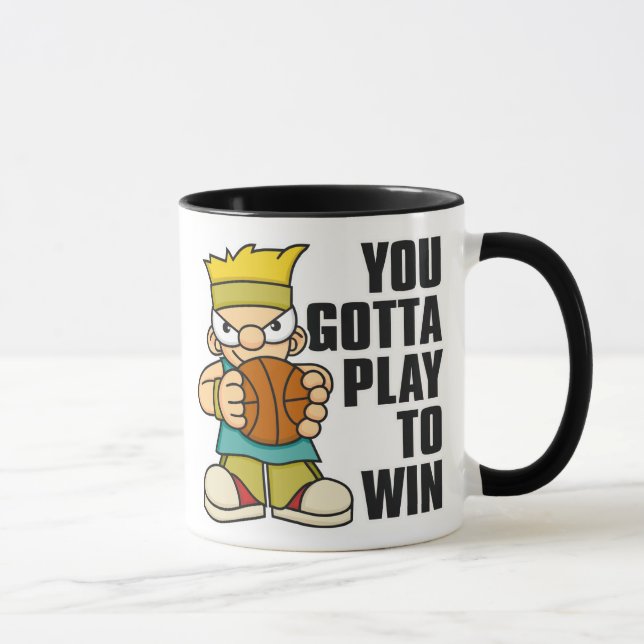 Naughty Boy Basket Ball Mug (Right)