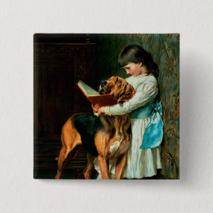 Naughty Boy or Compulsory Education 15 Cm Square Badge