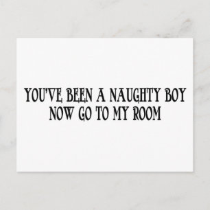 NAUGHTY BOY POSTCARD