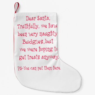 Naughty Budgies Small Christmas Stocking