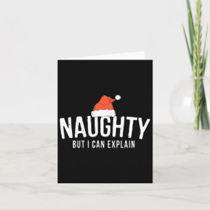 Naughty But I Can Explain Funny Christmas Couples  Card