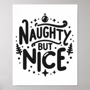 Naughty But Nice Funny Christmas Humour  Poster