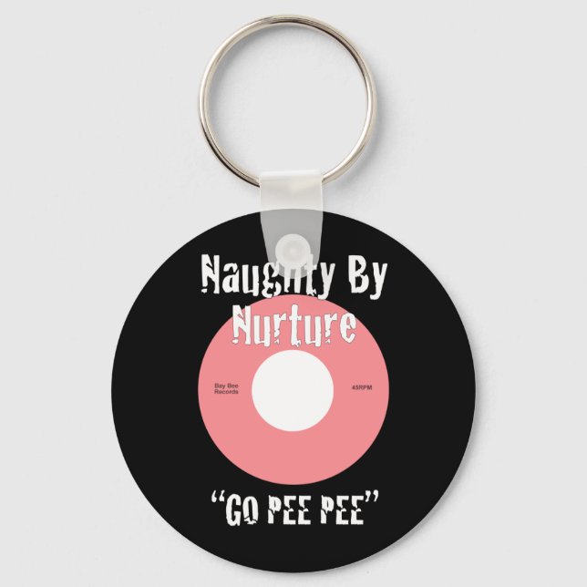 Naughty By Nurture Pink Key Ring (Front)