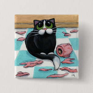 Naughty Cat Button