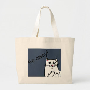 Naughty Cat Large Tote Bag