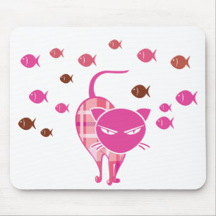 Naughty Cat Mouse Pad
