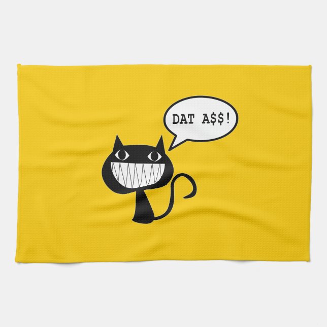 Naughty Cat Tea Towel (Horizontal)
