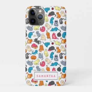 Naughty Cats Kittens Crowd Personalized Case-Mate iPhone Case