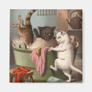 Naughty Cats - Washday Fridge Magnet