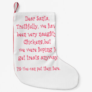 Naughty Chickens Small Christmas Stocking