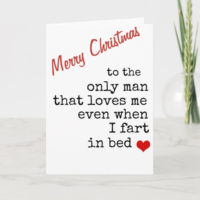 naughty CHRISTMAS card for boyfriend husband (Front)
