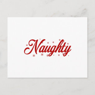 Naughty Christmas Couple Holiday Postcard