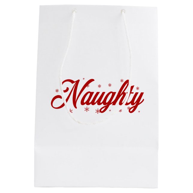 Naughty Christmas Couple Medium Gift Bag (Back)