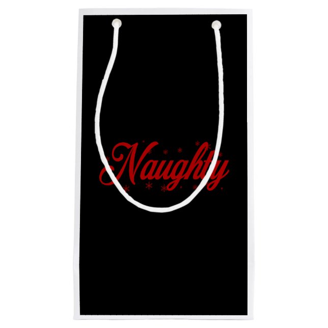 Naughty Christmas Couple Small Gift Bag (Front)