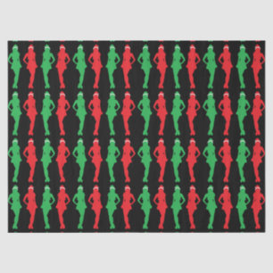 Naughty Christmas Elves Tissue Paper
