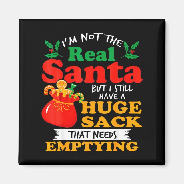 Naughty Christmas For Men Huge Package Sack Dirty  Magnet (Front)