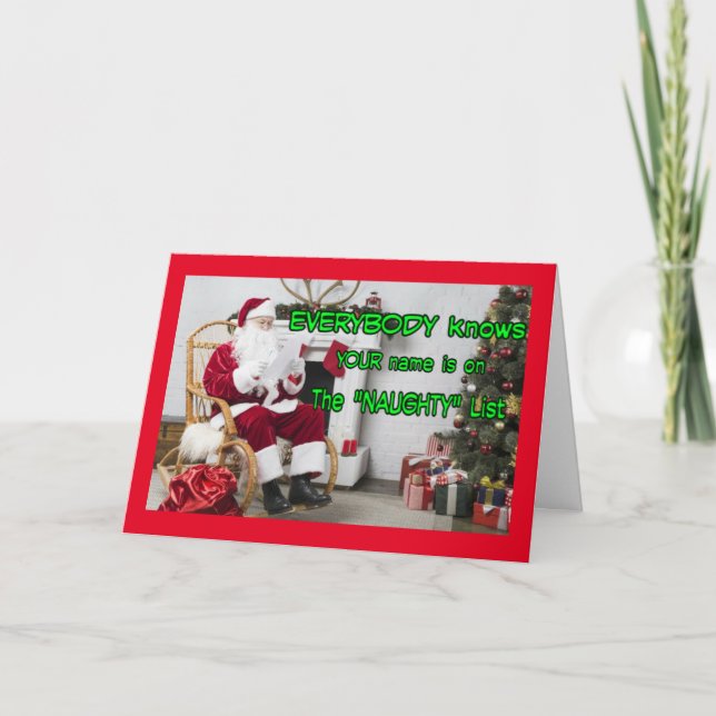 Naughty Christmas Holiday Card (Front)