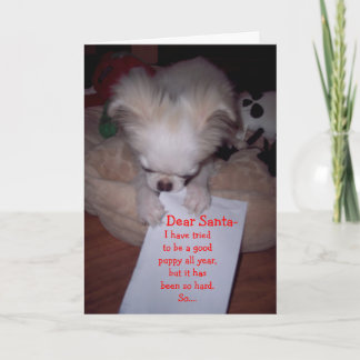 Naughty Christmas Puppy Card
