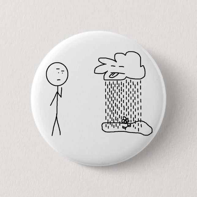 Naughty Cloud in the Sky 6 Cm Round Badge (Front)