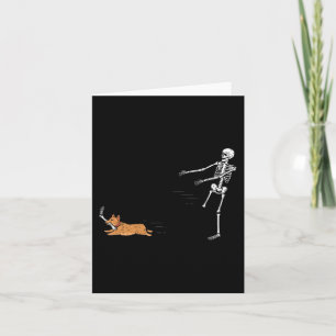 Naughty Corgi Dog  Fun Skeleton Halloween  Card
