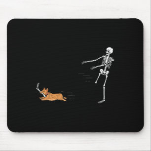 Naughty Corgi Dog Fun Skeleton Halloween Mouse Pad